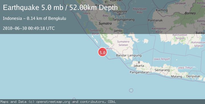 Map of SOUTHERN SUMATRA, INDONESIA