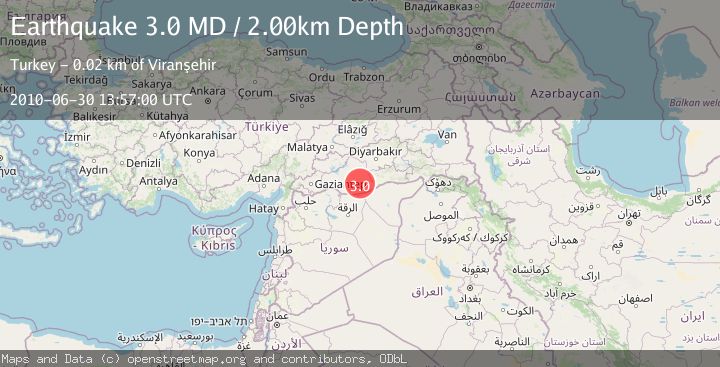 Map of EASTERN TURKEY