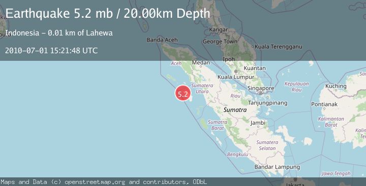Map of NIAS REGION, INDONESIA
