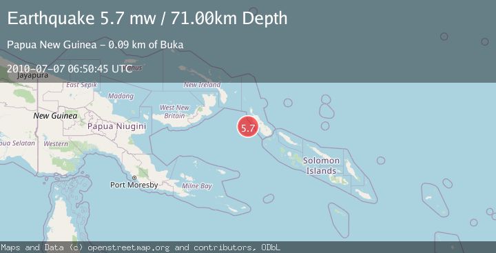Map of BOUGAINVILLE REGION, P.N.G.