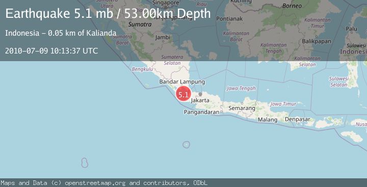 Map of SUNDA STRAIT, INDONESIA