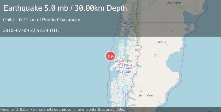 Map of OFF COAST OF AISEN, CHILE