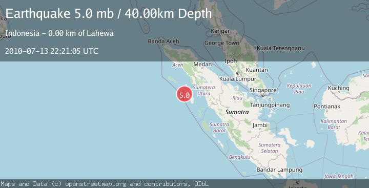 Map of NIAS REGION, INDONESIA