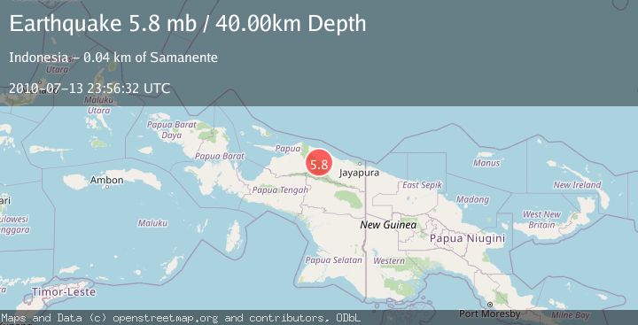 Map of PAPUA, INDONESIA