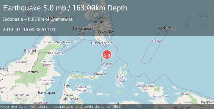 Map of KEPULAUAN SANGIHE, INDONESIA