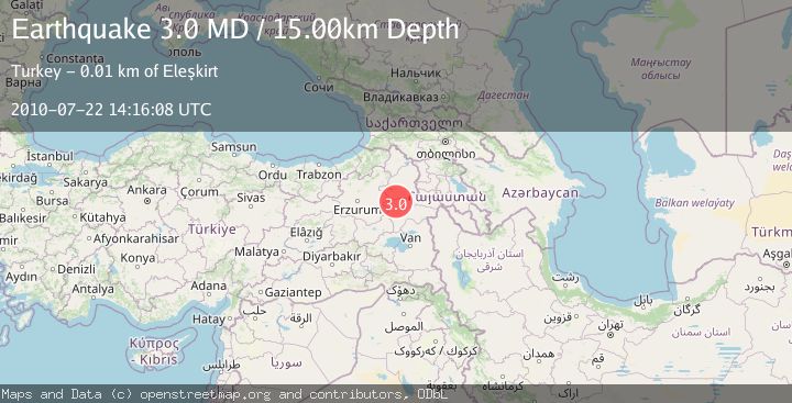 Map of EASTERN TURKEY