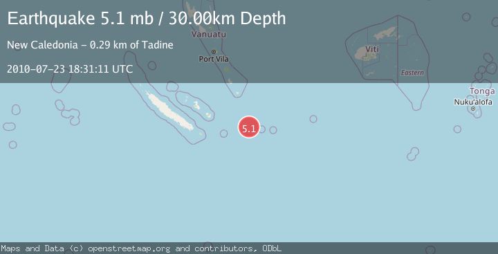 Map of SOUTHEAST OF LOYALTY ISLANDS