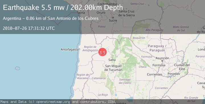 Map of JUJUY, ARGENTINA