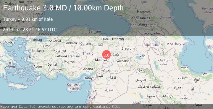 Map of EASTERN TURKEY