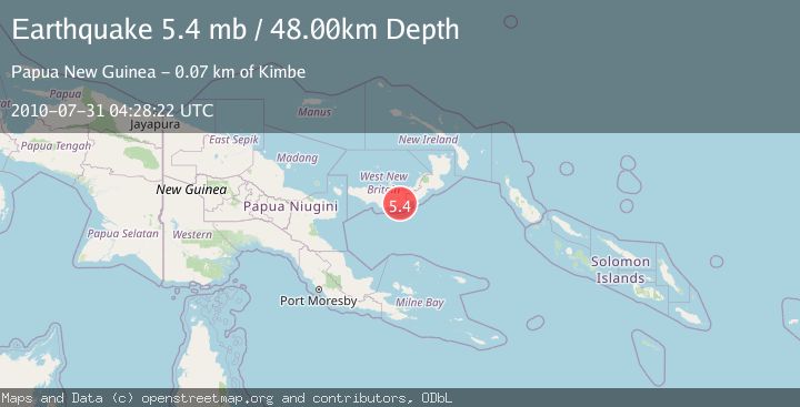 Map of NEW BRITAIN REGION, P.N.G.