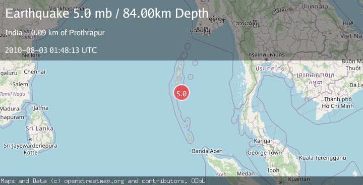 Map of ANDAMAN ISLANDS, INDIA REGION