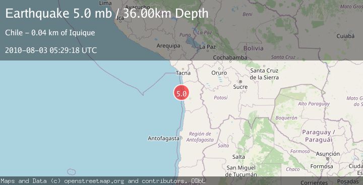 Map of OFFSHORE TARAPACA, CHILE