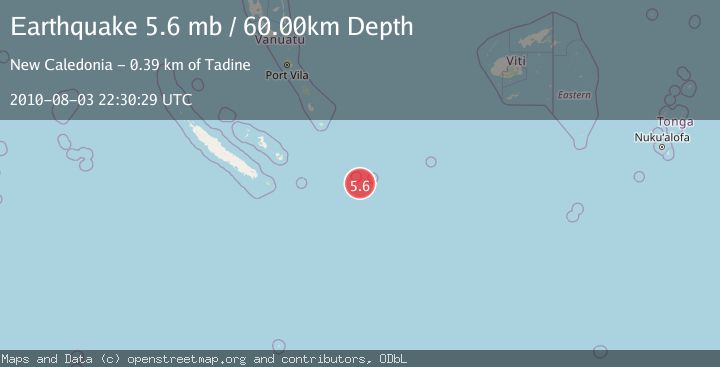 Map of SOUTHEAST OF LOYALTY ISLANDS