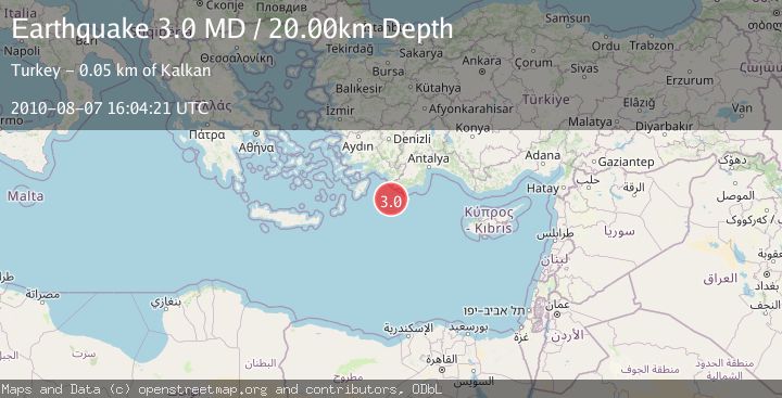 Map of EASTERN MEDITERRANEAN SEA
