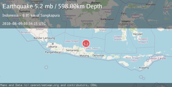 Map of JAVA, INDONESIA
