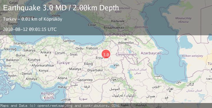 Map of EASTERN TURKEY