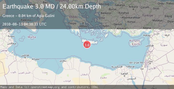 Map of CRETE, GREECE