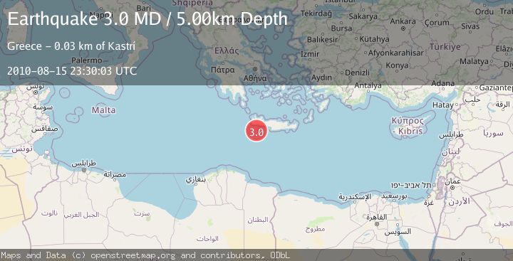 Map of CRETE, GREECE