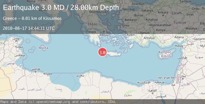 Map of CRETE, GREECE