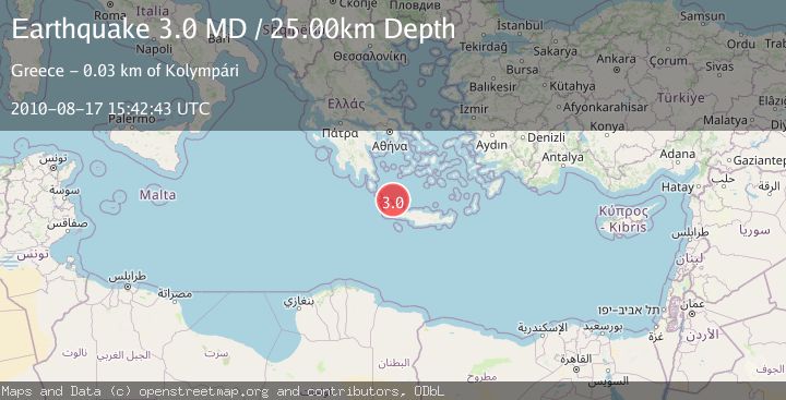 Map of CRETE, GREECE