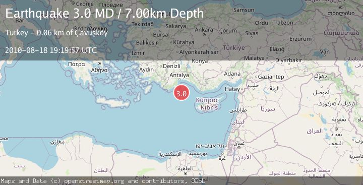 Map of EASTERN MEDITERRANEAN SEA