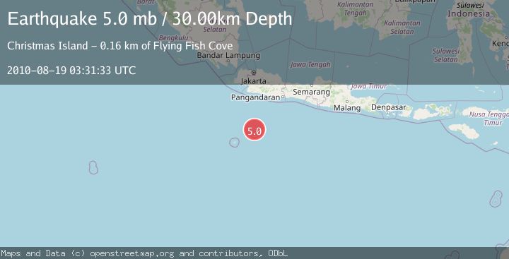 Map of SOUTH OF JAVA, INDONESIA