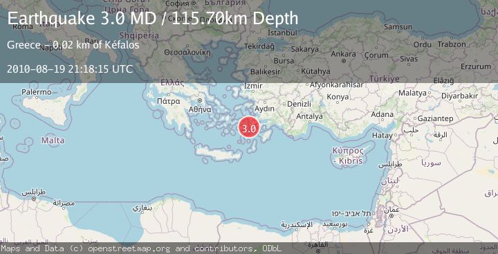 Map of DODECANESE ISLANDS, GREECE
