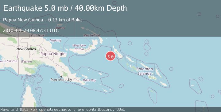 Map of BOUGAINVILLE REGION, P.N.G.