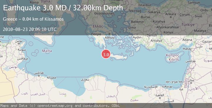 Map of CRETE, GREECE