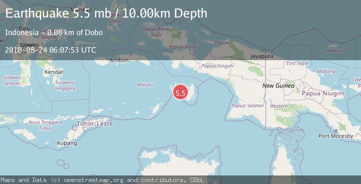 Map of KEPULAUAN ARU REGION, INDONESIA