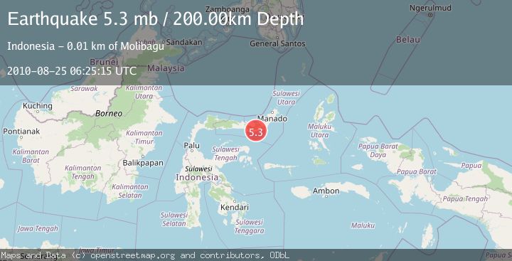 Map of MINAHASA, SULAWESI, INDONESIA