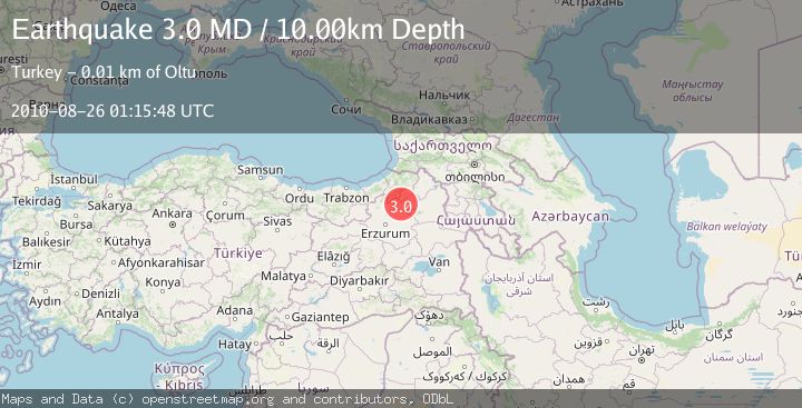 Map of EASTERN TURKEY