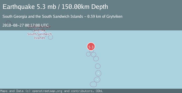 Map of SOUTH SANDWICH ISLANDS REGION