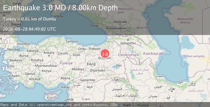 Map of EASTERN TURKEY