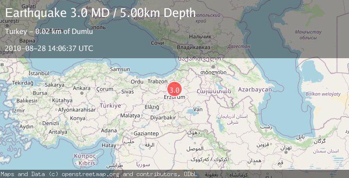 Map of EASTERN TURKEY
