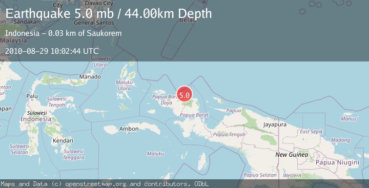Map of NEAR N COAST OF PAPUA, INDONESIA
