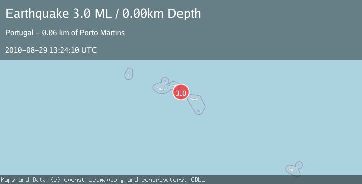 Map of AZORES ISLANDS, PORTUGAL