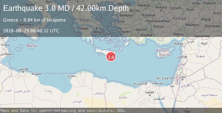 Map of CRETE, GREECE