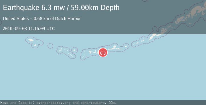 Map of ANDREANOF ISLANDS, ALEUTIAN IS.