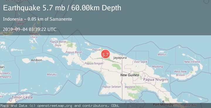 Map of PAPUA, INDONESIA