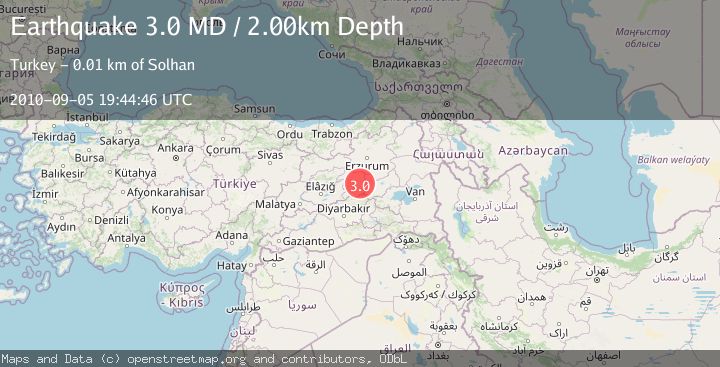 Map of EASTERN TURKEY