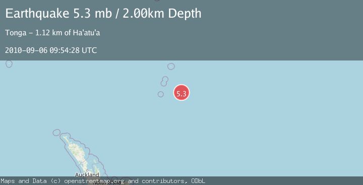 Map of KERMADEC ISLANDS REGION