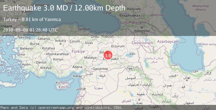 Map of EASTERN TURKEY