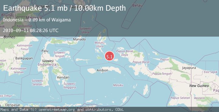 Map of PAPUA REGION, INDONESIA