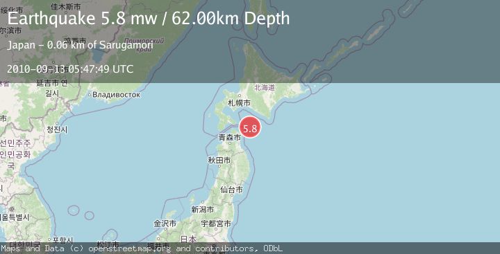 Map of HOKKAIDO, JAPAN REGION