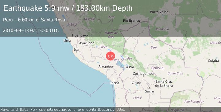 Map of SOUTHERN PERU