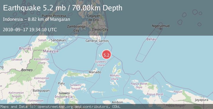 Map of KEPULAUAN TALAUD, INDONESIA
