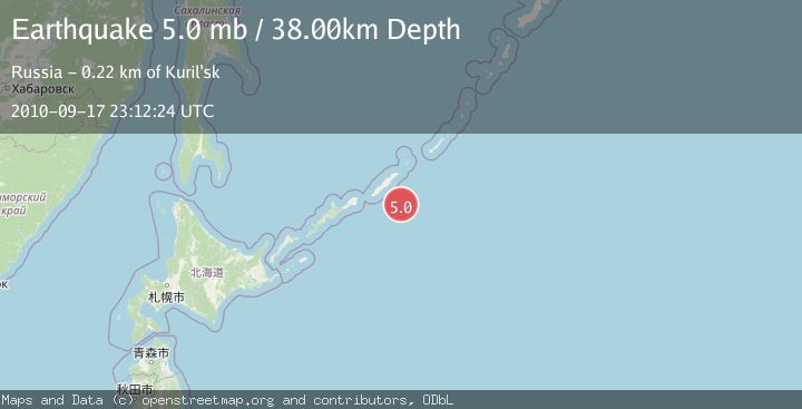 Map of KURIL ISLANDS