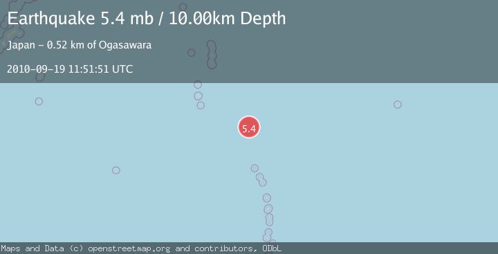 Map of VOLCANO ISLANDS, JAPAN REGION