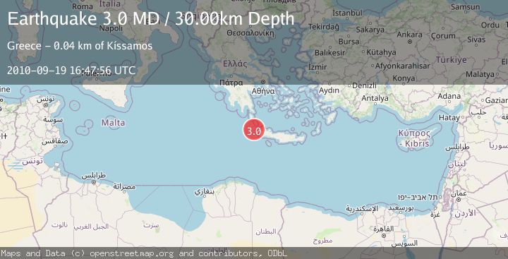 Map of CRETE, GREECE
